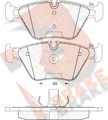 R Brake RB1686 - Brake Pad Set, disc brake autospares.lv