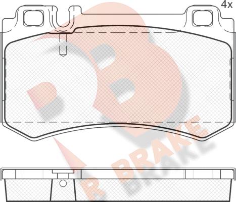 R Brake RB1680 - Brake Pad Set, disc brake autospares.lv