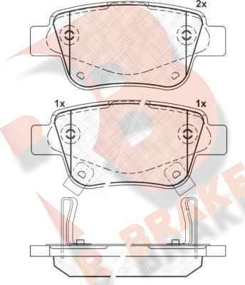 R Brake RB1688 - Brake Pad Set, disc brake autospares.lv