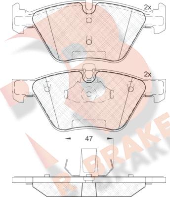 R Brake RB1683-203 - Brake Pad Set, disc brake autospares.lv