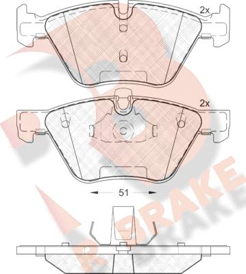 R Brake RB1683 - Brake Pad Set, disc brake autospares.lv