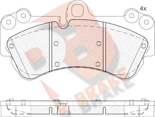 R Brake RB1620 - Brake Pad Set, disc brake autospares.lv