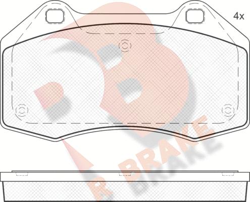 R Brake RB1679 - Brake Pad Set, disc brake autospares.lv