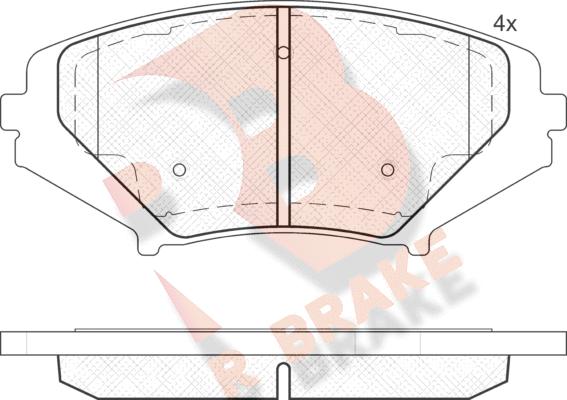 R Brake RB1670 - Brake Pad Set, disc brake autospares.lv