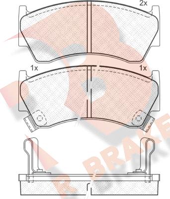 R Brake RB1094 - Brake Pad Set, disc brake autospares.lv