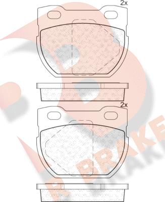 R Brake RB1090-201 - Brake Pad Set, disc brake autospares.lv