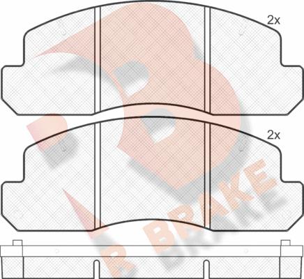 R Brake RB1044 - Brake Pad Set, disc brake autospares.lv