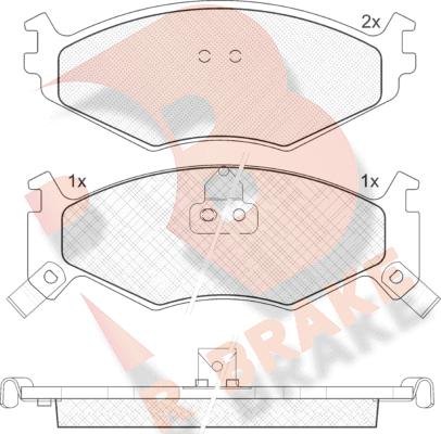 R Brake RB1056-205 - Brake Pad Set, disc brake autospares.lv