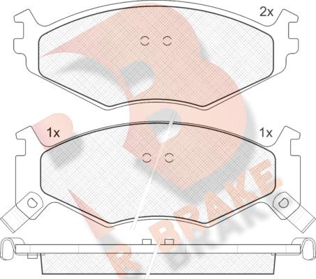 R Brake RB1056 - Brake Pad Set, disc brake autospares.lv