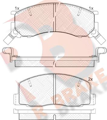 R Brake RB1057 - Brake Pad Set, disc brake autospares.lv