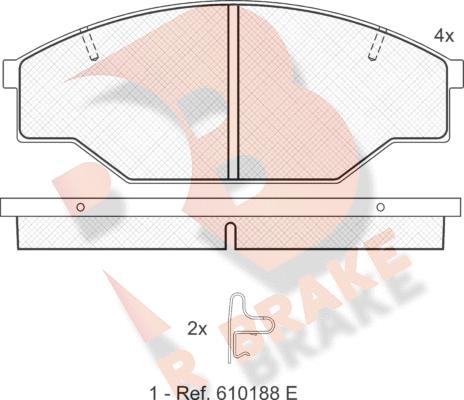 R Brake RB1009 - Brake Pad Set, disc brake autospares.lv