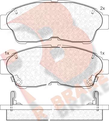 R Brake RB1005 - Brake Pad Set, disc brake autospares.lv