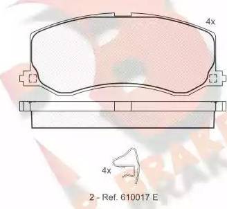 R Brake RB1001 - Brake Pad Set, disc brake autospares.lv