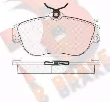 R Brake RB1015 - Brake Pad Set, disc brake autospares.lv