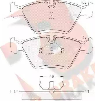 R Brake RB1083 - Brake Pad Set, disc brake autospares.lv