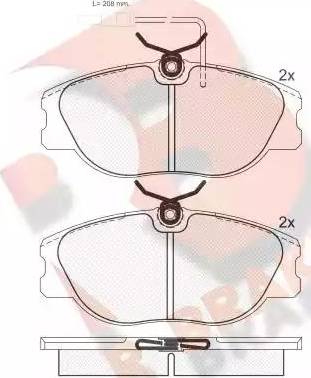 R Brake RB1033 - Brake Pad Set, disc brake autospares.lv