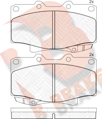 R Brake RB1026 - Brake Pad Set, disc brake autospares.lv