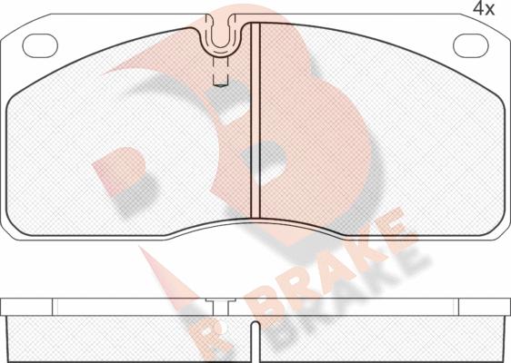 R Brake RB1078 - Brake Pad Set, disc brake autospares.lv