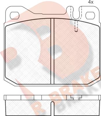 R Brake RB1149 - Brake Pad Set, disc brake autospares.lv