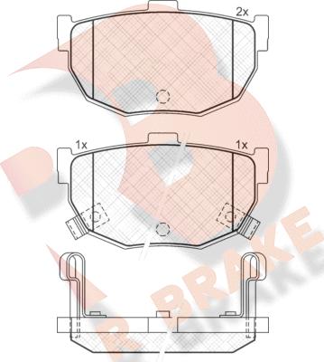 R Brake RB1144 - Brake Pad Set, disc brake autospares.lv