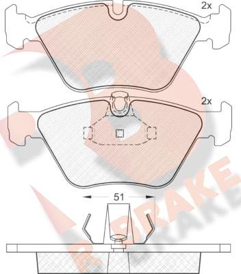 R Brake RB1140 - Brake Pad Set, disc brake autospares.lv