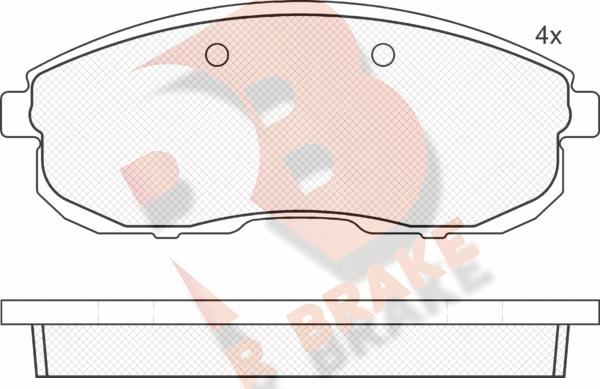 R Brake RB1100 - Brake Pad Set, disc brake autospares.lv