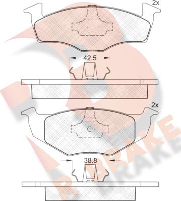 R Brake RB1119 - Brake Pad Set, disc brake autospares.lv