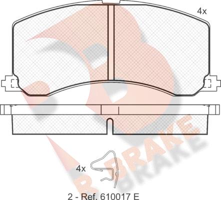 R Brake RB1116 - Brake Pad Set, disc brake autospares.lv