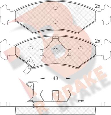 R Brake RB1185 - Brake Pad Set, disc brake autospares.lv