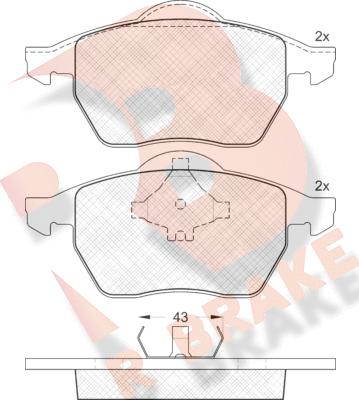 R Brake RB1131 - Brake Pad Set, disc brake autospares.lv