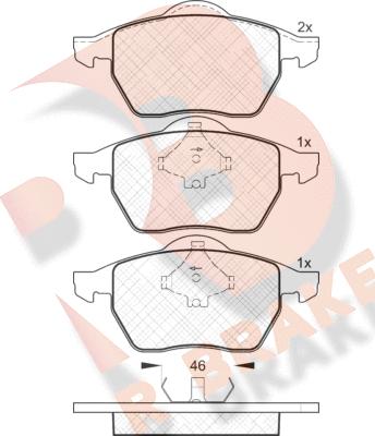 R Brake RB1138 - Brake Pad Set, disc brake autospares.lv