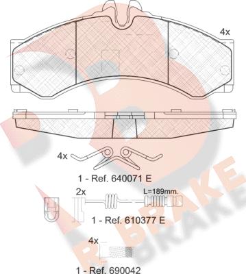 R Brake RB1126-203 - Brake Pad Set, disc brake autospares.lv