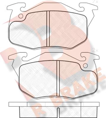 R Brake RB1120 - Brake Pad Set, disc brake autospares.lv