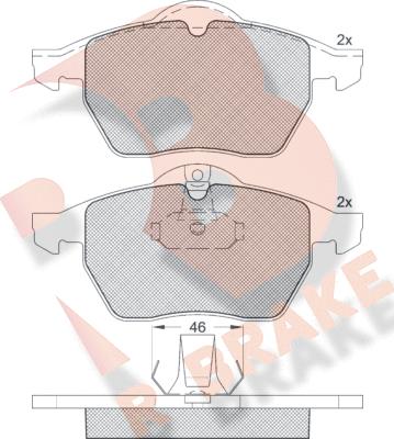 R Brake RB1128 - Brake Pad Set, disc brake autospares.lv