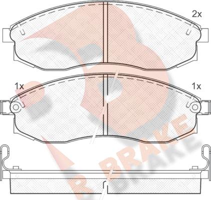 R Brake RB1179 - Brake Pad Set, disc brake autospares.lv