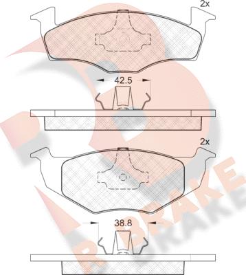 R Brake RB1178 - Brake Pad Set, disc brake autospares.lv