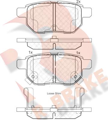 R Brake RB1899 - Brake Pad Set, disc brake autospares.lv