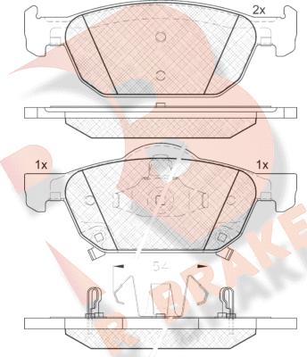 R Brake RB1893 - Brake Pad Set, disc brake autospares.lv