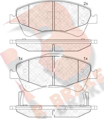 R Brake RB1892 - Brake Pad Set, disc brake autospares.lv