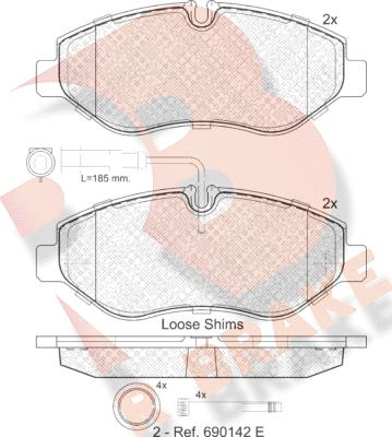 R Brake RB1846 - Brake Pad Set, disc brake autospares.lv