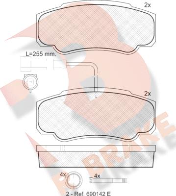 R Brake RB1847 - Brake Pad Set, disc brake autospares.lv