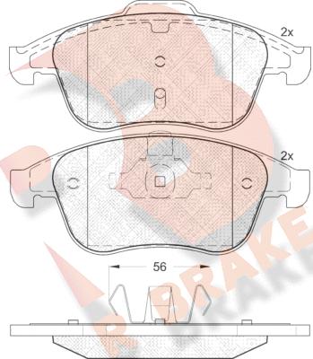 R Brake RB1859 - Brake Pad Set, disc brake autospares.lv