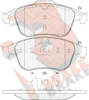 R Brake RB1856 - Brake Pad Set, disc brake autospares.lv