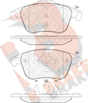 R Brake RB1866 - Brake Pad Set, disc brake autospares.lv