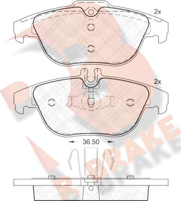 R Brake RB1863 - Brake Pad Set, disc brake autospares.lv