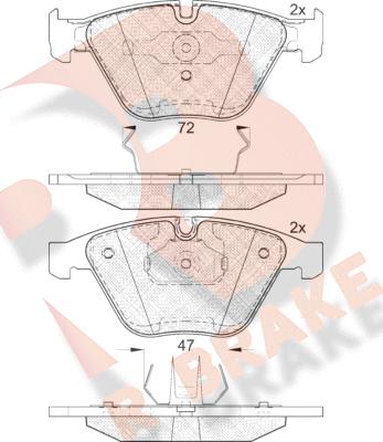 R Brake RB1814 - Brake Pad Set, disc brake autospares.lv