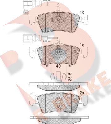 R Brake RB1815-203 - Brake Pad Set, disc brake autospares.lv