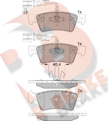 R Brake RB1815 - Brake Pad Set, disc brake autospares.lv