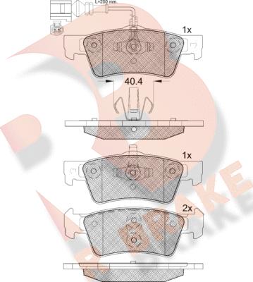 R Brake RB1816-203 - Brake Pad Set, disc brake autospares.lv