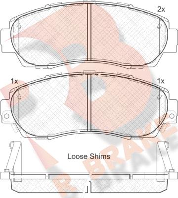 R Brake RB1811 - Brake Pad Set, disc brake autospares.lv